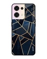 Shop Abstract Tiles Printed Premium Glass Cover for Oppo Reno8 5G (Shockproof, Light Weight)-Front