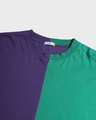 Shop Men's Blue & Green Color Block Plus Size Relaxed Fit T-shirt