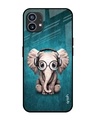 Shop Adorable Baby Elephant Printed Premium Glass Case For Nothing Phone (1)-Front