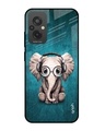 Shop Adorable Baby Elephant Printed Premium Glass Case For Redmi 11 Prime (Shock Proof,Scratch Resistant)-Front