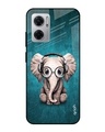 Shop Adorable Baby Elephant Printed Premium Glass Case For Redmi 11 Prime 5G-Front