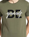 Shop Be Yourself Printed Green T-shirt for Men's-Full