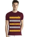 Shop Men's Maroon Branded Printed Cotton T-shirt-Front