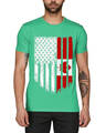 Shop Men's Green Canada Flag Printed Cotton T-shirt-Front
