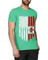 Shop Men's Green Canada Flag Printed Cotton T-shirt-Design