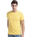 Shop Men's Yellow Cotton Plain T-shirt-Front