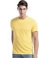 Shop Men's Yellow Cotton Plain T-shirt