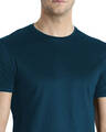 Shop Men's Blue Cotton Plain T-shirt-Full