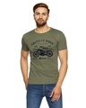 Shop Men's Green Graphic Print Regular Fit T-shirt-Front