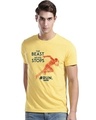 Shop Men's Yellow Regular Fit T-shirt-Front