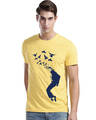 Shop Men's Yellow Regular Fit T-shirt