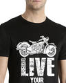 Shop Men's Black Regular Fit T-shirt-Full