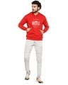 Shop Men's Red Printed Regular Fit Hoodie-Full