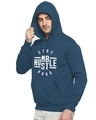 Shop Men's Blue Printed Regular Fit Hoodie-Design