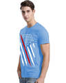 Shop Men's Blue USA Flag Printed Cotton T-shirt-Design