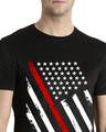 Shop Men's USA Flag Printed Cotton T-shirt-Full