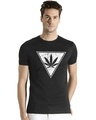 Shop Men's Weed Leaf Printed T-shirt-Front