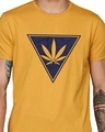 Shop Men's Yellow Weed Leaf Printed T-shirt-Design
