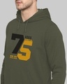 Shop Men's Green Number Printed Regular Fit Hoodie-Design