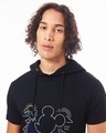 Shop Men's Black Adventure Mickey Graphic Printed Hoodie T-shirt