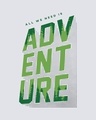 Shop Men's Grey Adventure On Typography T-shirt-Full