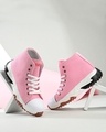 Shop Women's Pink Color Blocked Hip Hop Casual Shoes-Front