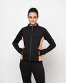 Shop Women's Black & Pink Fleece Classic Jacket-Front
