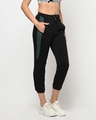 Shop Women's Black Relaxed Fit Joggers-Full