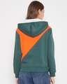 Shop Women's Green & Orange Regular Fit Hoodie-Design