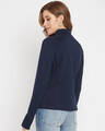 Shop Women's Navy Blue Fleece Classic Jacket-Design