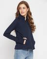 Shop Women's Navy Blue Fleece Classic Jacket-Full