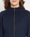 Shop Women's Navy Blue Fleece Classic Jacket