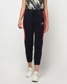 Shop Women's Navy Relaxed Fit Joggers-Front