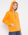 Shop Women's Orange Regular Fit Hoodie-Full