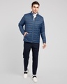Shop Air Force Blue Plain Puffer Jacket-Full