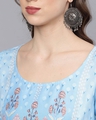 Shop Aqua Blue Digital Print Kurta