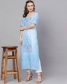 Shop Aqua Blue Digital Print Kurta