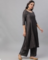 Shop Black Chinnon Dobby Design Kurta Set With Dupatta-Design