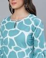 Shop Blue Animal Printed Straight Kurta