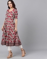 Shop Brown & Pink Printed Anarkali-Design