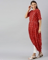 Shop Dhoti Pattern Red Bandhani Kurta-Design