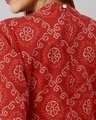 Shop Dhoti Pattern Red Bandhani Kurta