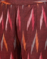 Shop Maroon Ikat Handloom Woven Design Kurta With Pant Set