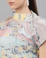 Shop Multicolor Marble Printed Extended Sleeve Kurta