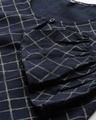 Shop Navy Blue Checks Straight Kurta-Full