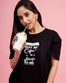 Shop Women's Black Printed Oversized Fit T Shirt-Full