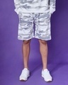 Shop Albus Camo jogger shorts-Front