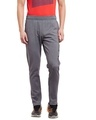 Shop Men's Grey Melange Slim Fit Track Pants-Front