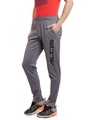 Shop Men's Grey Melange Slim Fit Track Pants-Full
