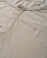 Shop Men's Beige Slim Fit T-shirt-Full